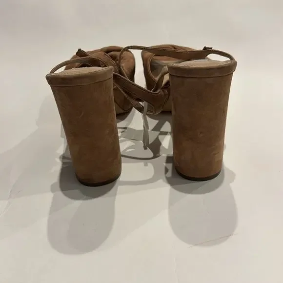 Draper James NWT Platform Suede Sandals in a Tan color, few smudges, no Box. - Picture 15 of 16